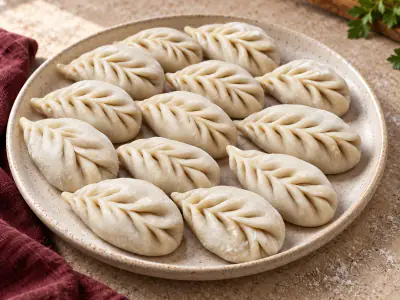 Пельмени из говядины ручной лепки с защипом «косичкой»